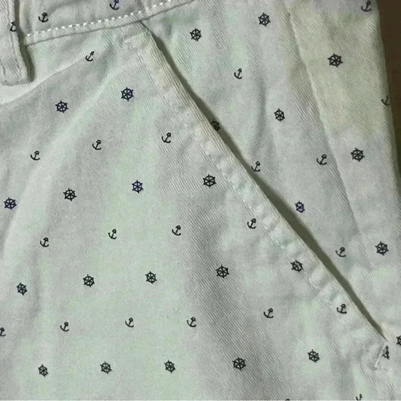 Public Record Nautical Shorts Men 34 White Chino Regular Fit Preppy - Picture 5 of 6